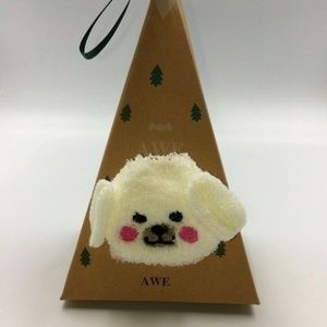 Awe Socks Animal Fuzzy W/ Holiday Ornament Box